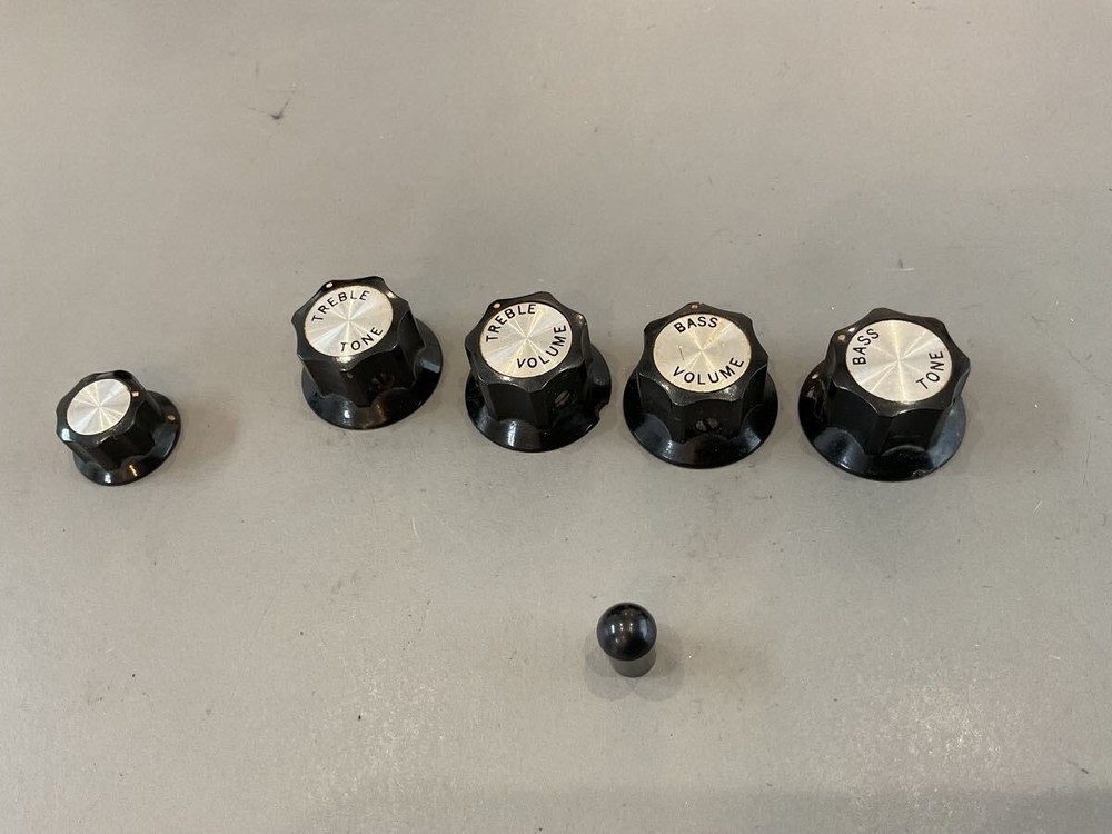 1966 Rickenbacker Silver Top Control Knobs Vintage