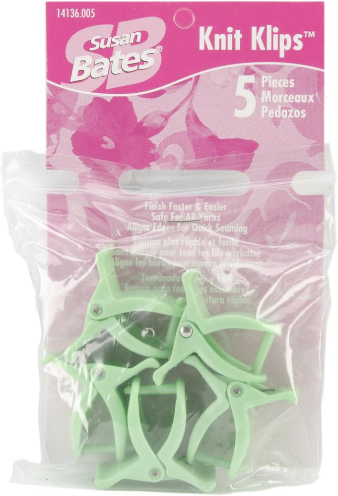 Mini Knit Clips-Assorted Colors, 10-Pack