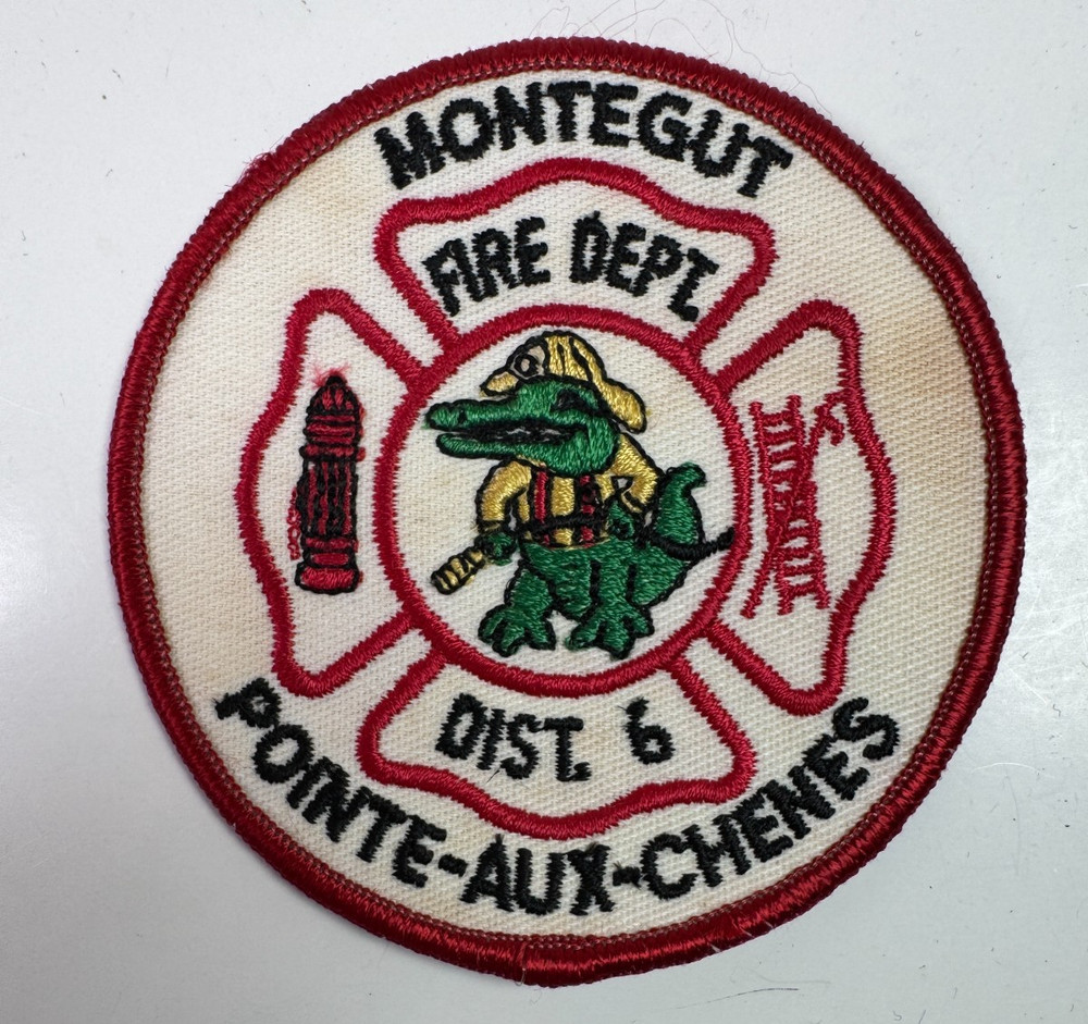 Montegut Fire District 6 Pointe Aux Chenes Alligator Louisiana Patch E3