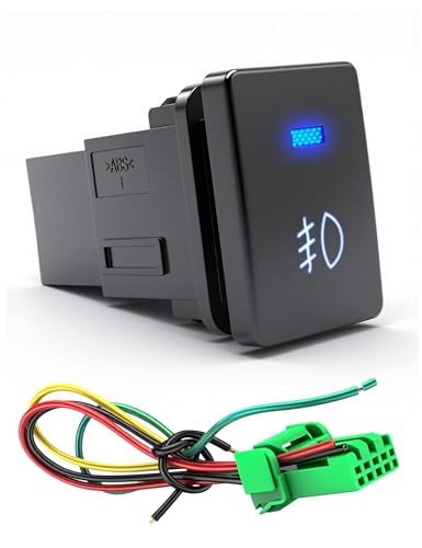 12V Blue LED Push Button Switch Blue LED Multi-Purpose Fog lamp Switch