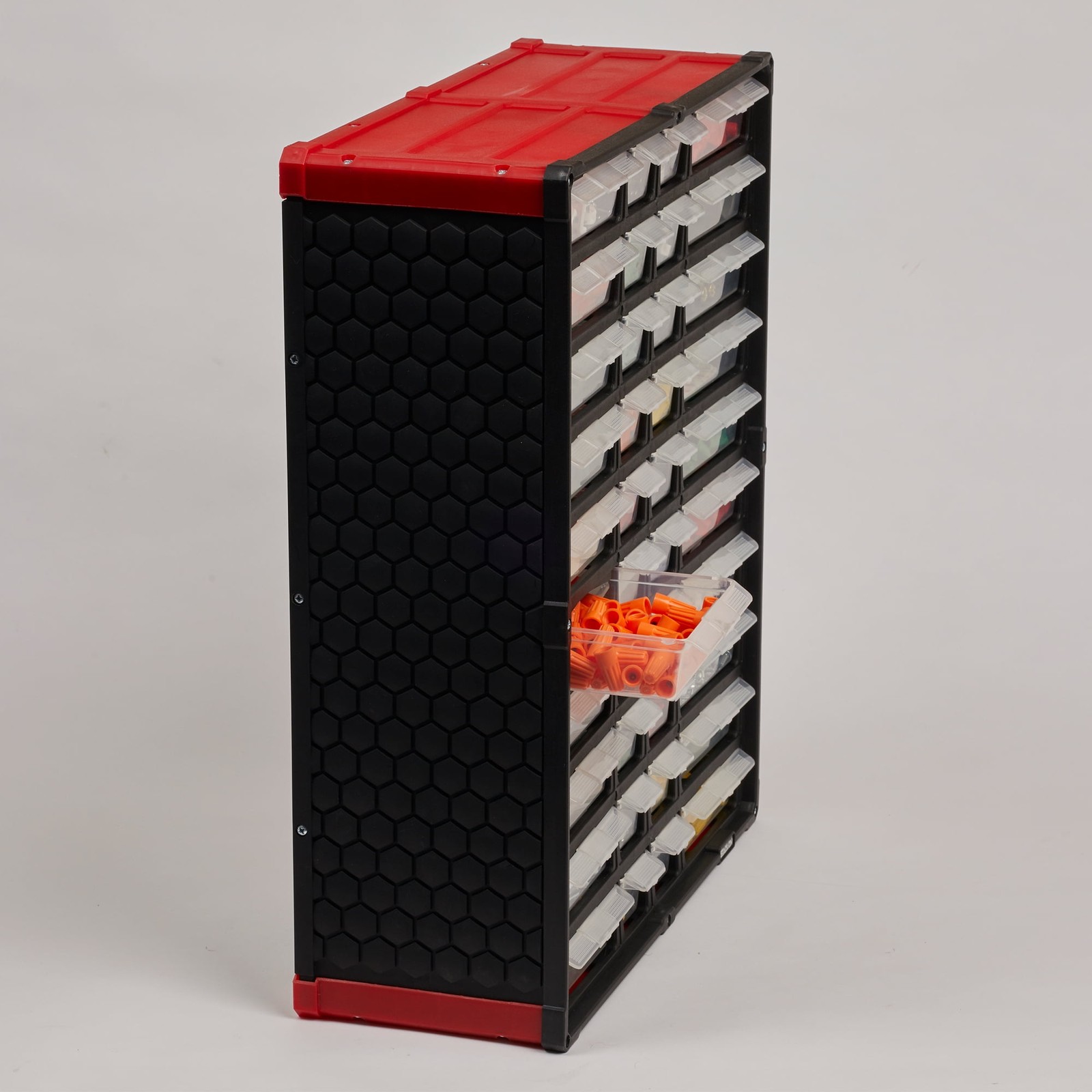 40-Compartment Small Parts Stprage Organizer, Red,NEW！