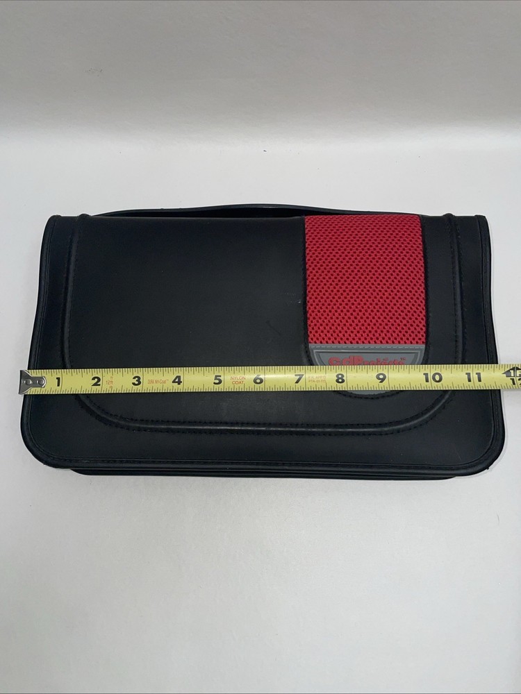 CD Projects 64 Disc CD DVD Video Game Carrying Storage Case Black Red W/ Zipper