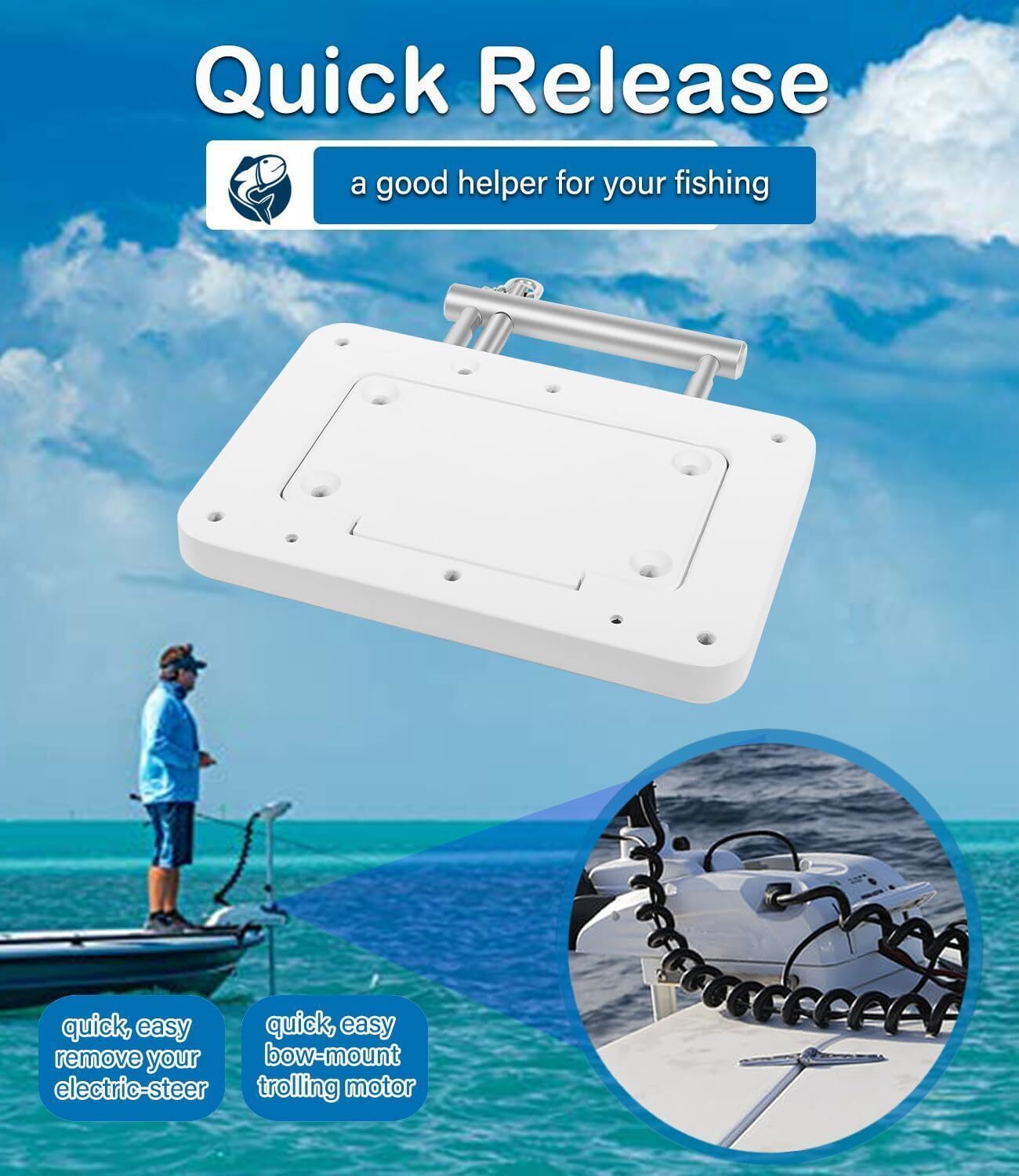 For Garmin 010-12832-61 Quick Release Plate System White 010-12832-60