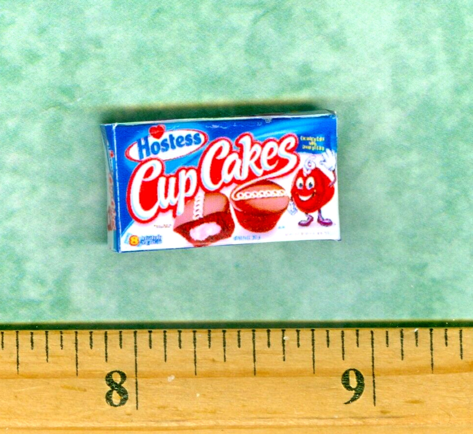 Dollhouse Miniature Chocolate Cup Cakes Box