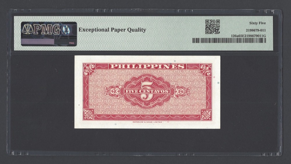 Philippines 5 Centavos 1949 P126a Uncirculated Grade 65