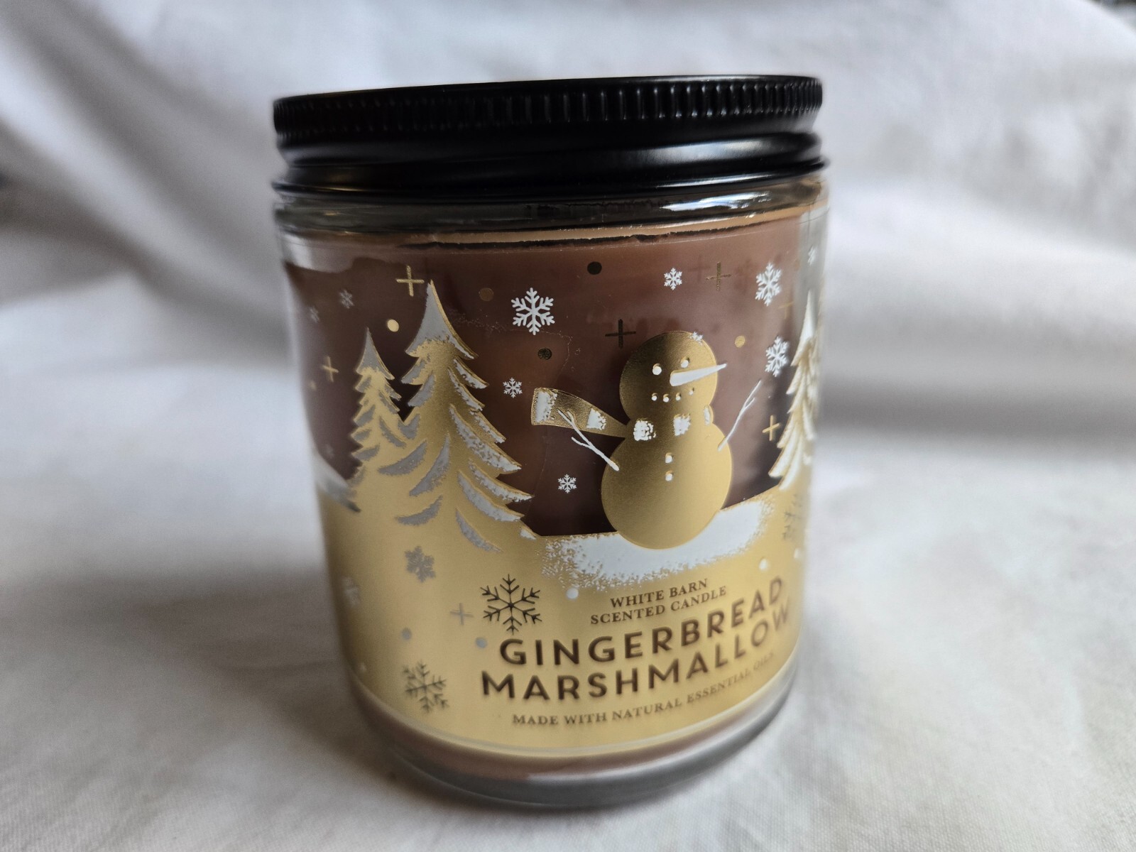 Bath & Body Works White Barn Gingerbread Marshmallow 1 wick Candle NEW #CC