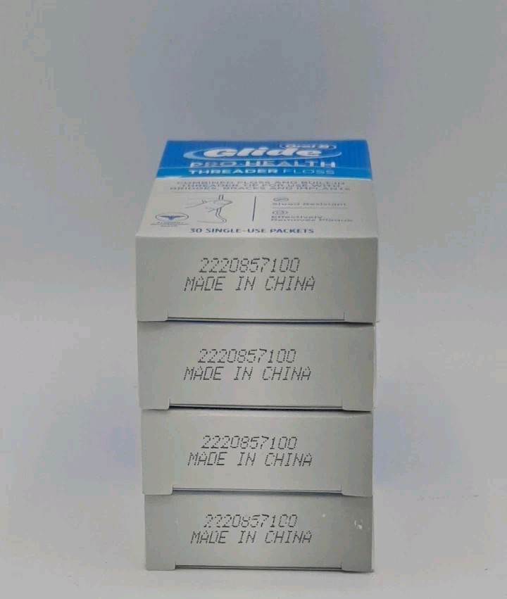Oral-B Glide Pro-Health Threader Floss - 30 Single Use Packets- 4 Pack- Original