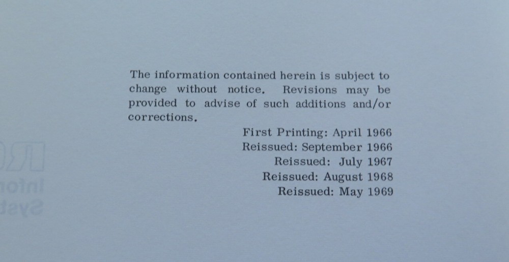 Vintage SPECTRA 70 RCA All Systems COBOL Reference Manual Dated 1969