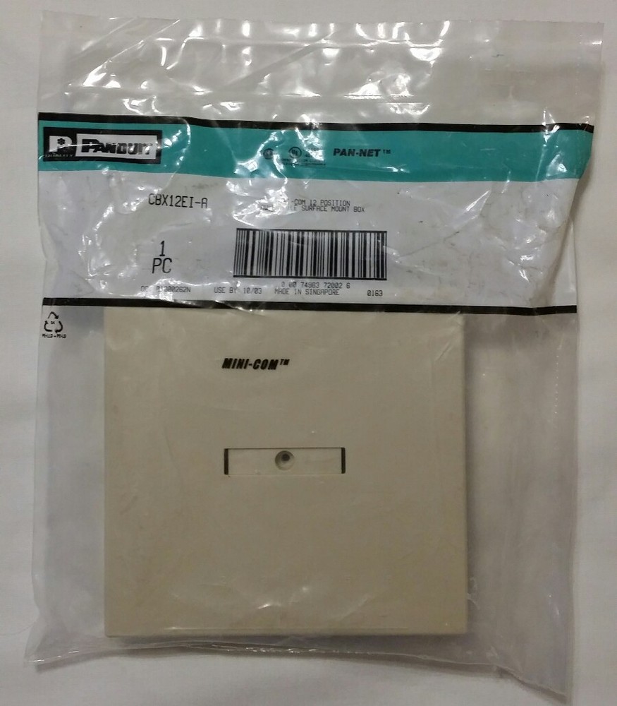NEW PANDUIT CBX12EI-A PAN-NET MINI-COM 12 POSITION LOW PROFILE SURFACE MOUNT BOX