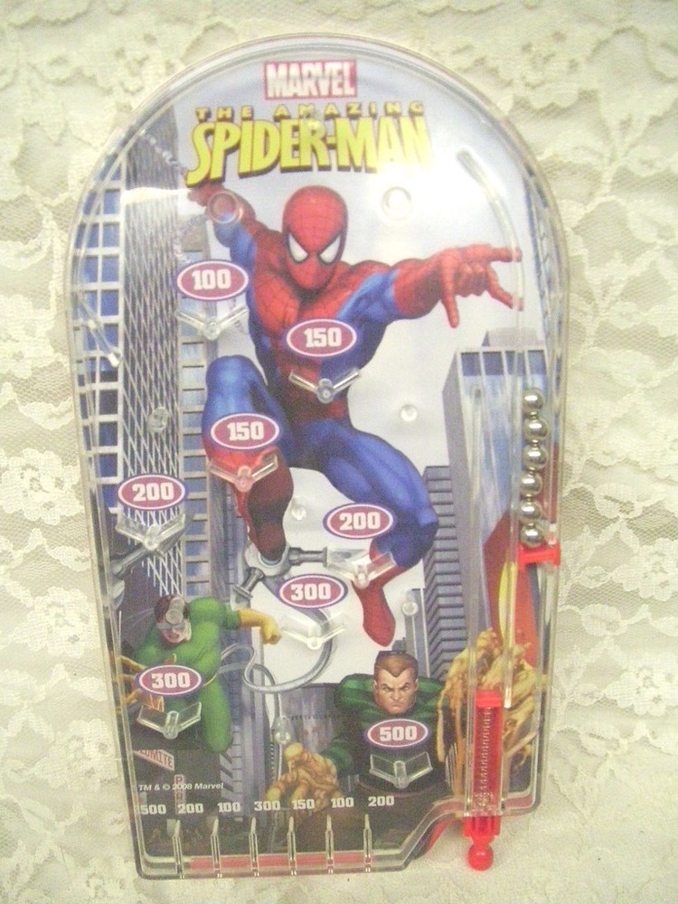 Small 2008 Vintage Pinball Machine  Marvel Spiderman