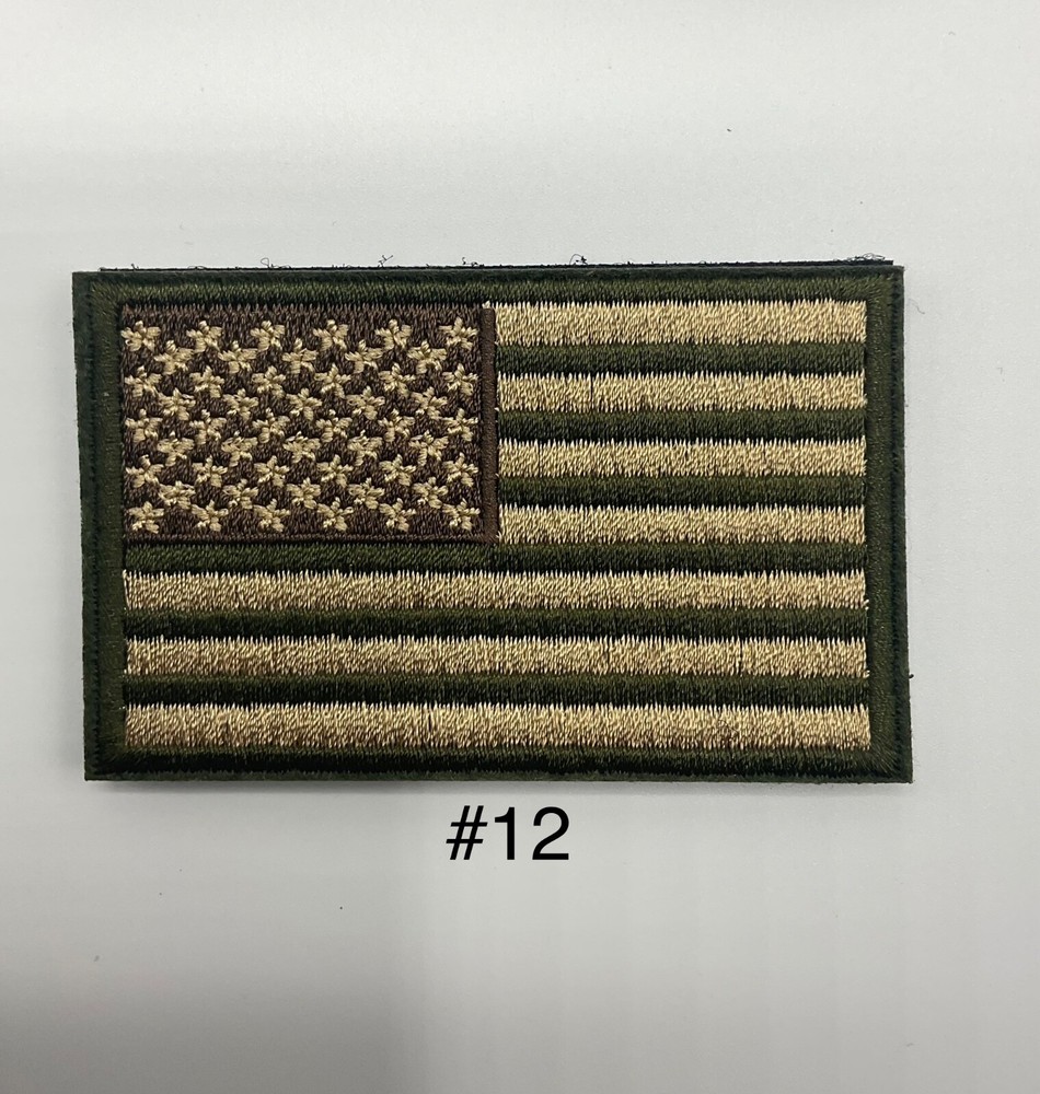 USA US Flag Forward Facing Patches 3x2"Morale HooK & Loop Fastener