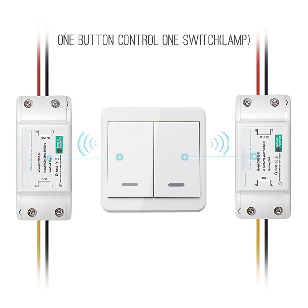 433MHz White Wireless Remote Control Light Switch Controller Accessories