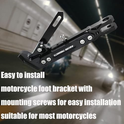 Universal Motorcycle Kickstand Accessories Motor Modified CNC Black 2