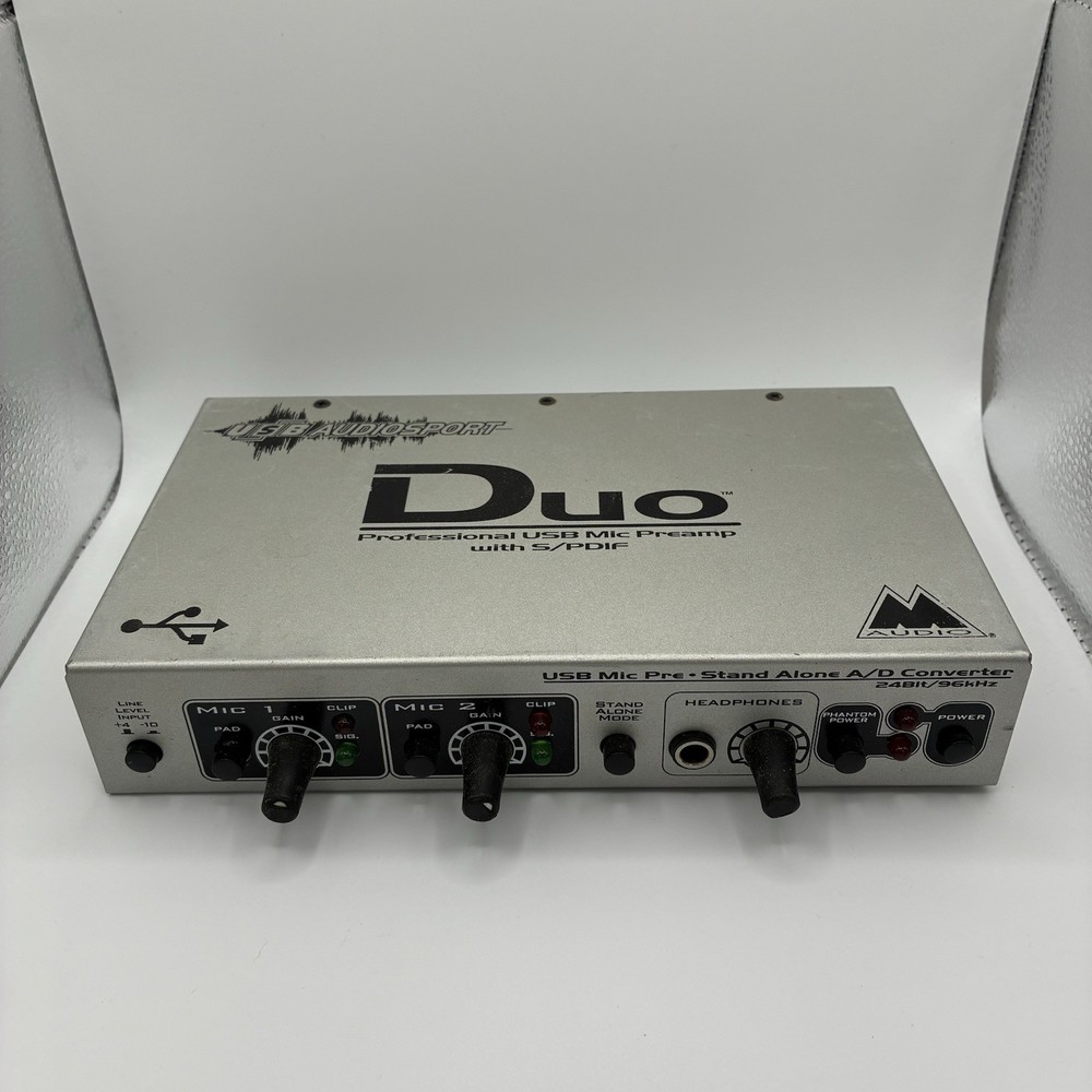 M-Audio Duo USB Audio Interface Preamp with S/PDIF No Ac Adapter Unit Only