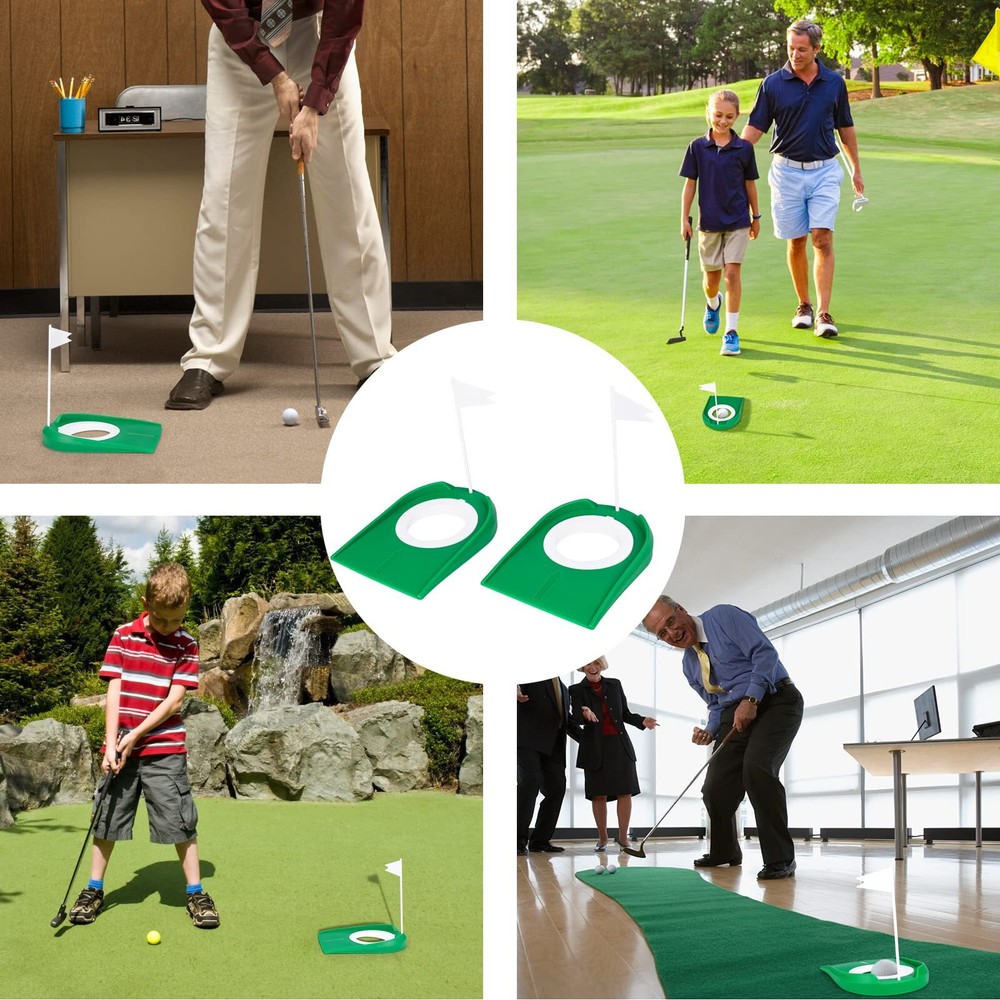 2Pack Golf Putting Cup with Flag Indoor Practice Training Aids Golf Putting Hole