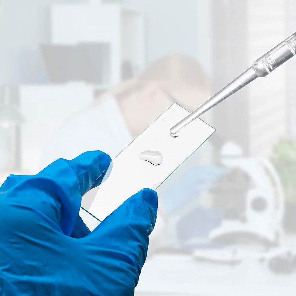 50Pcs Pre-cleaned Blank Clear Glass Microscope Slides