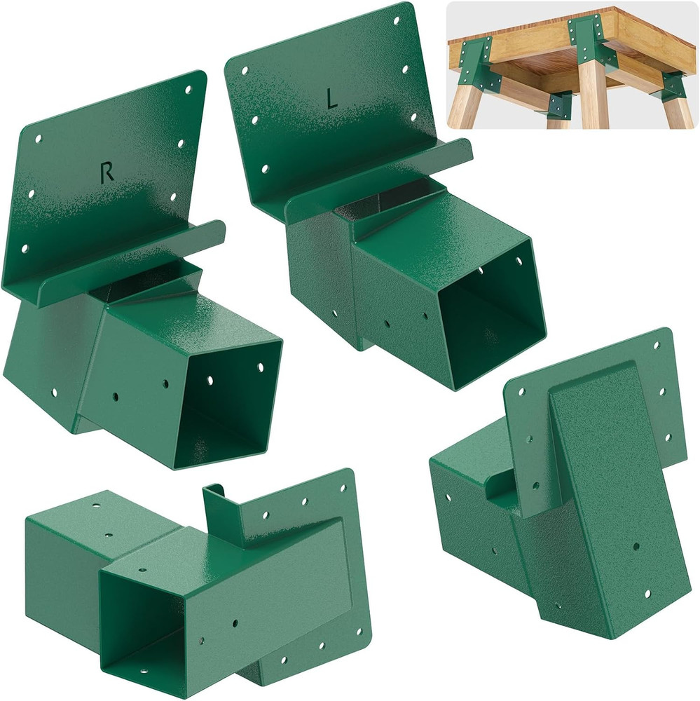 Heavy Duty Deer Stand Brackets, 4X4 Compound Angle Bracket, Powder Coated Elevat
