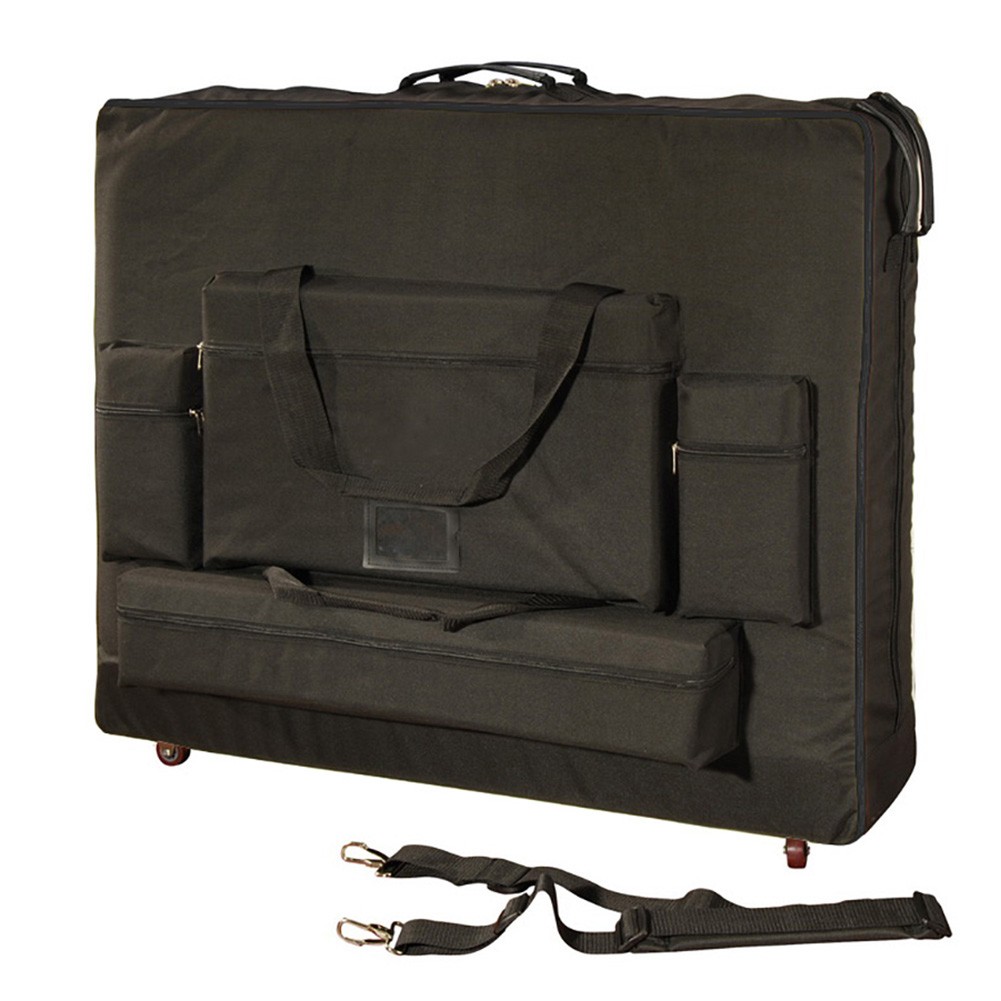 Deluxe Massage Table Carry Case – Heavy Duty Padded Bag w/Pockets & Wheels (32")