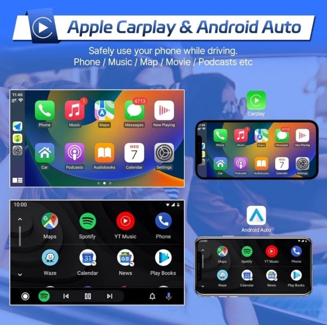 Ford F150 2009-2014 Apple Carplay Android 14 4+32G Car Stereo Radio HEAD UNIT B