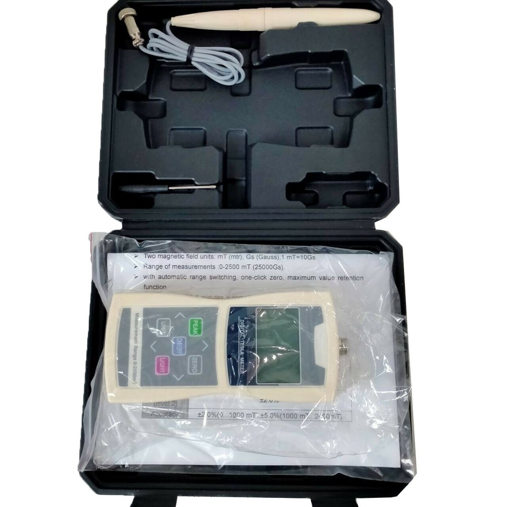 Digital Gaussmeter Tesla Meter Tester Gauss Meter with Max Retention Function