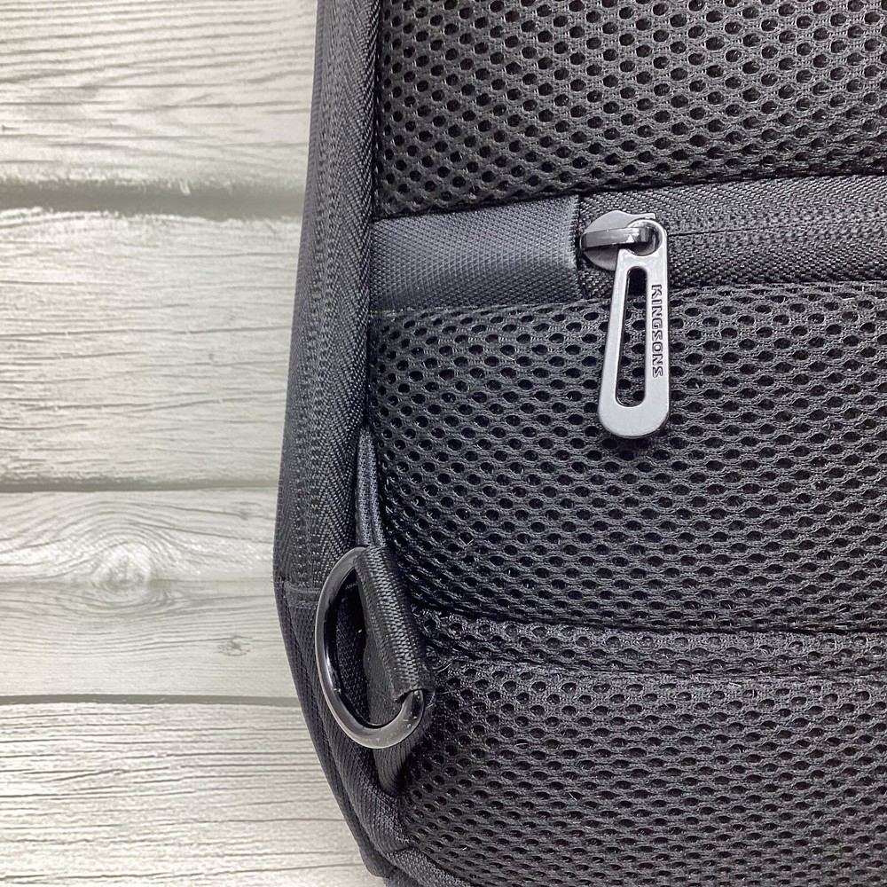 Kingsons Crossbody One Crossbody Shoulder Strap Computer Backpack Black