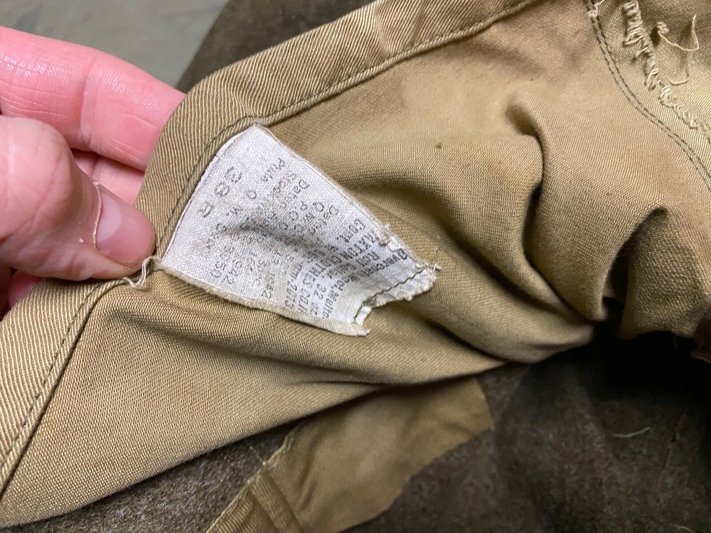 ORIGINAL WWII US ARMY WINTER M1938 "CUT DOWN" OVERCOAT COAT- MEDIUM/LARGE 42R