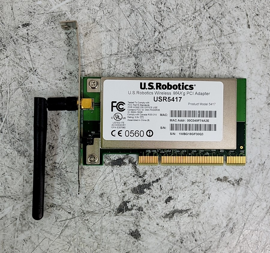 USRobotics USR5417 Wireless MAXg PCI Adapters W/Antenna