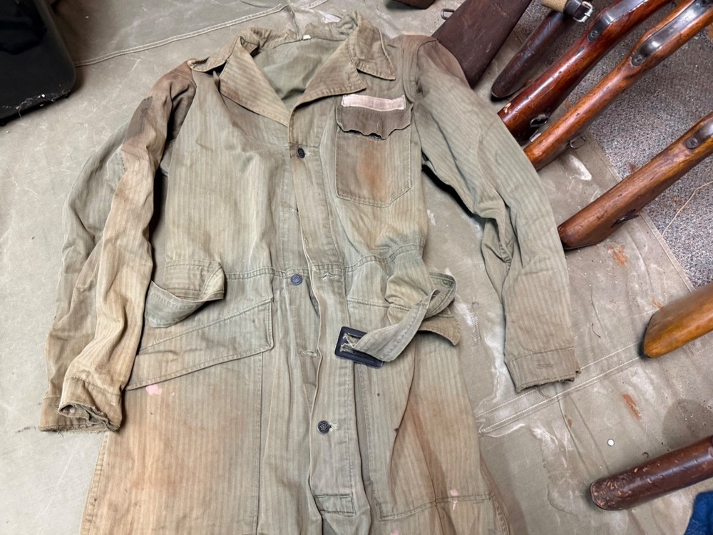 ORIGINAL WWII US ARMY HBT OVERALLS COVERALLS-MEDIUM/ LARGE 42R
