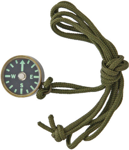 Combat Ready Compass with Neck Lanyard and Fluorescent Markings