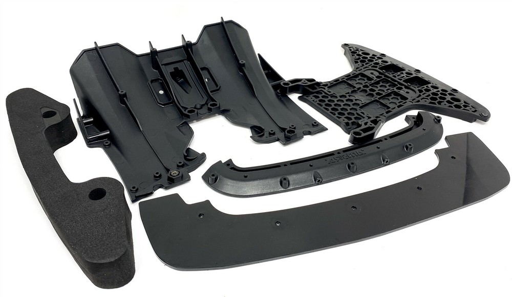 Arrma INFRACTION 6s - FRONT BUMPER mount splitter skid & Diffuser ARA7615V2