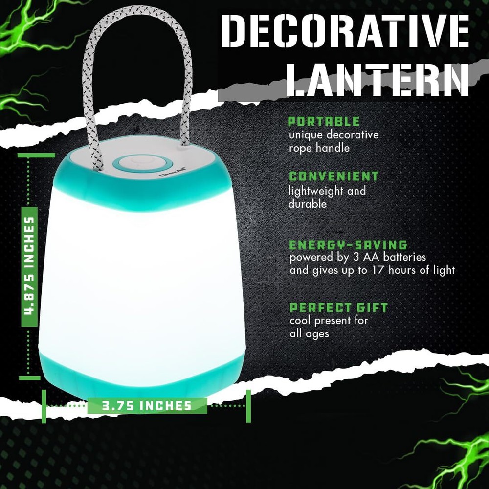 24259 Square Mini Lantern With Rope Handle