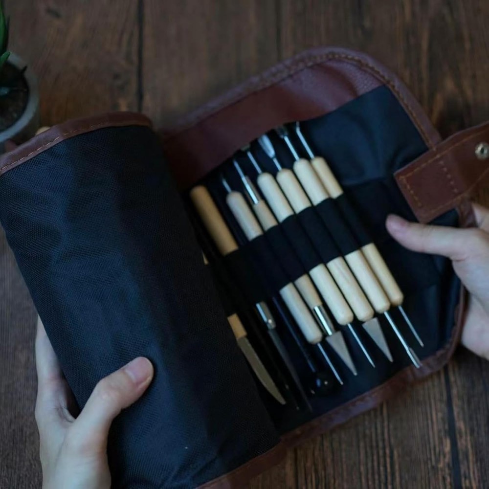 44-Piece Pottery Tools Set with Carrying Case