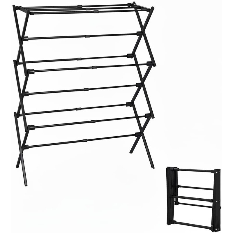 Durable Foldable Clothes Drying Rack Compact Indoor Outdoor Laundry Solution New