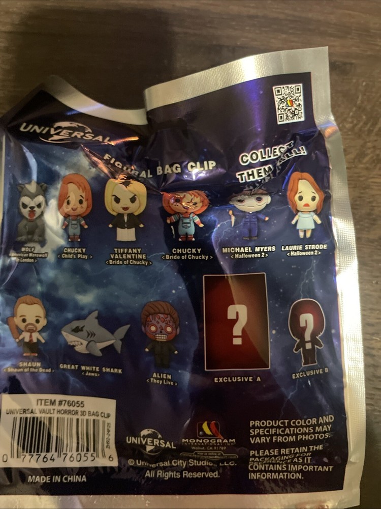 Universal Horror Bag Clips
