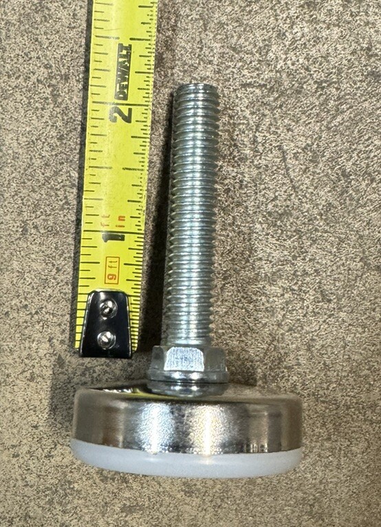 4 Leveling Foot Threaded stud Glide Feet 3/8-16 x 2" Leveler Adjustable mounts