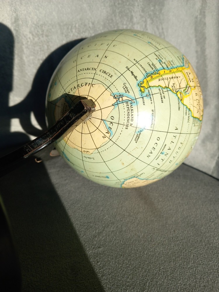RELIABLE SERIES 1950s Tin World Globe.