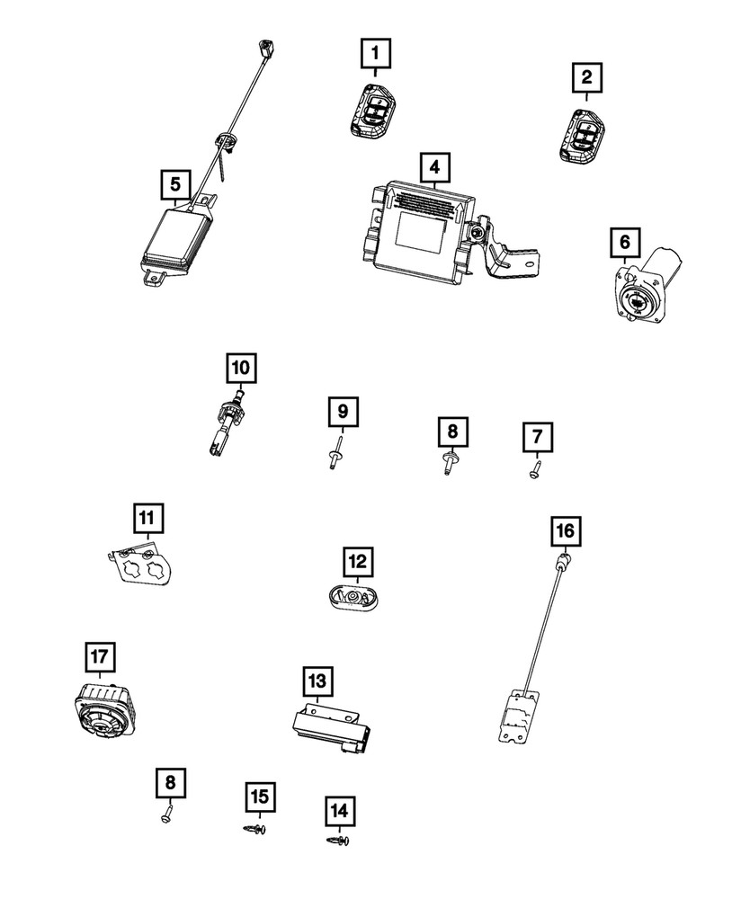 Genuine Mopar Hood Switch Bracket 68299179AB