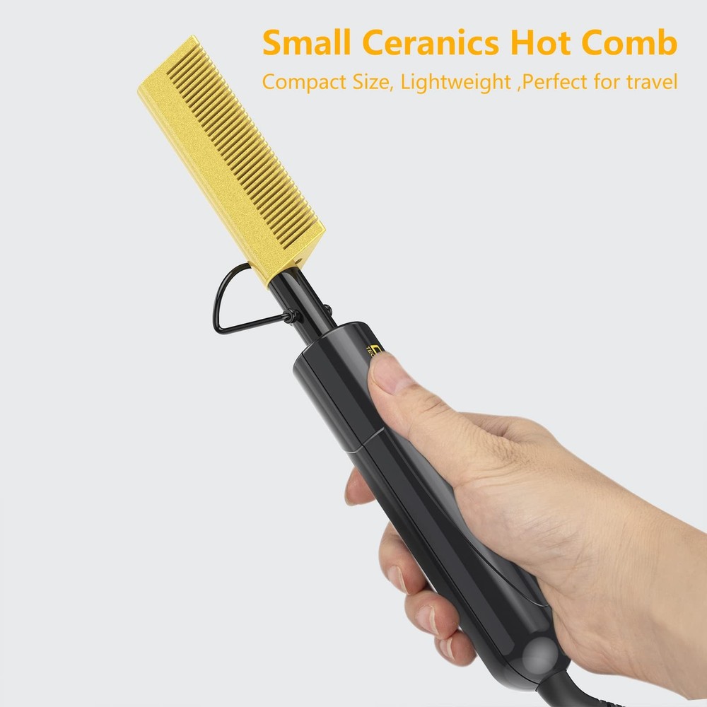 DAN Technology hot Comb Electric for Wigs,450℉Small Small, Black