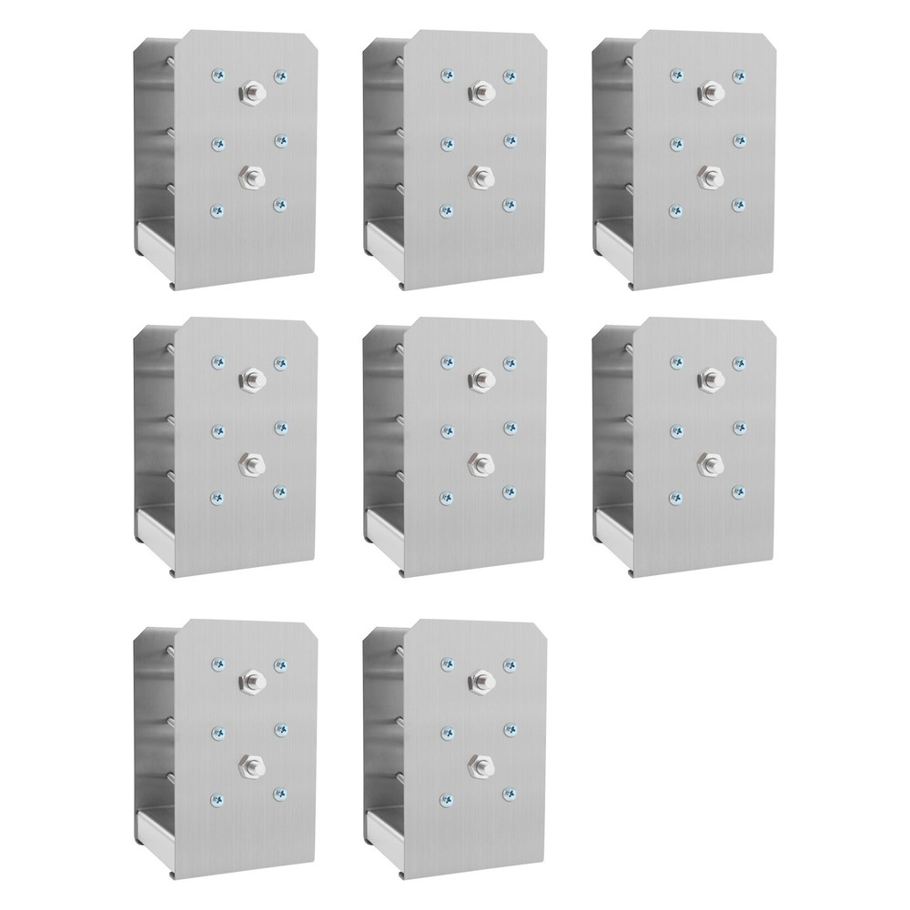 8PCS Adjustable Post Anchor Bracket Post Base for Pavilion Deck Porch 2mm Thick