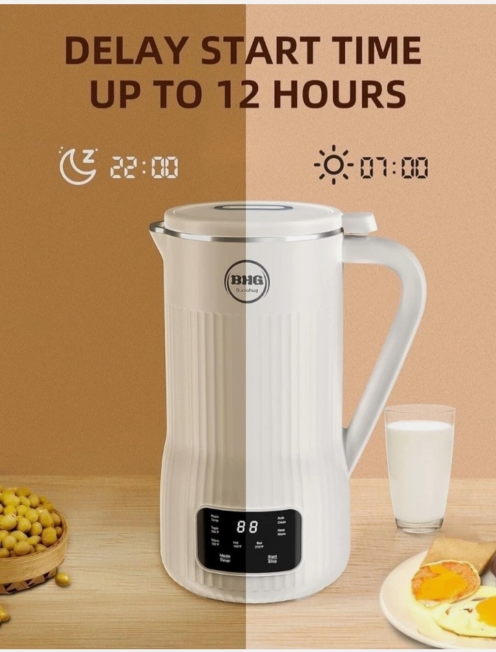 High-Speed 20oz Nut Milk Maker Machine 600ml Soybean Milk Maker Auto Clean Multi