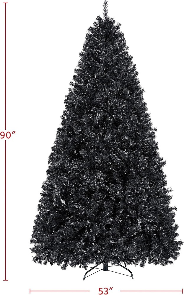 9ft Artificial Christmas Tree, Realistic Premium Spruce Hinged Full