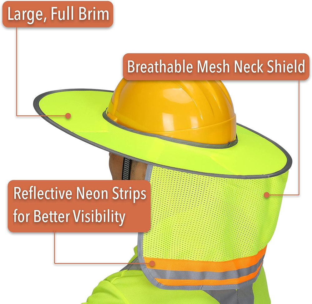 Hard Hat Sun Shield, Mesh Sunshade, Visor, Neck Shade