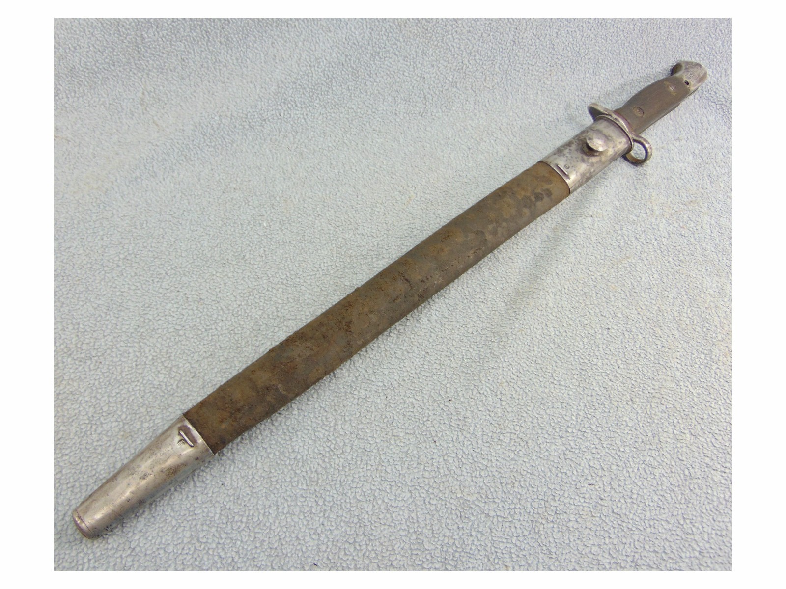 P1907 EFD SANDERSON ENFIELD RIFLE BAYONET 1907 SCABBARD LONDON REGIMENT UNIT