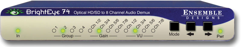 Ensemble Designs : BrightEye 74 Optical Disembedder with HD/SD Electrical Out