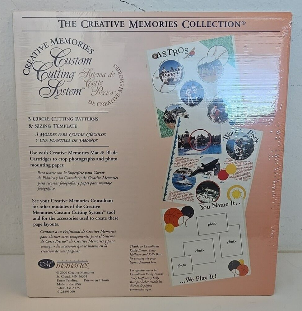 Creative Memories Custom Cutting System Circle Oval + Cutting Mat