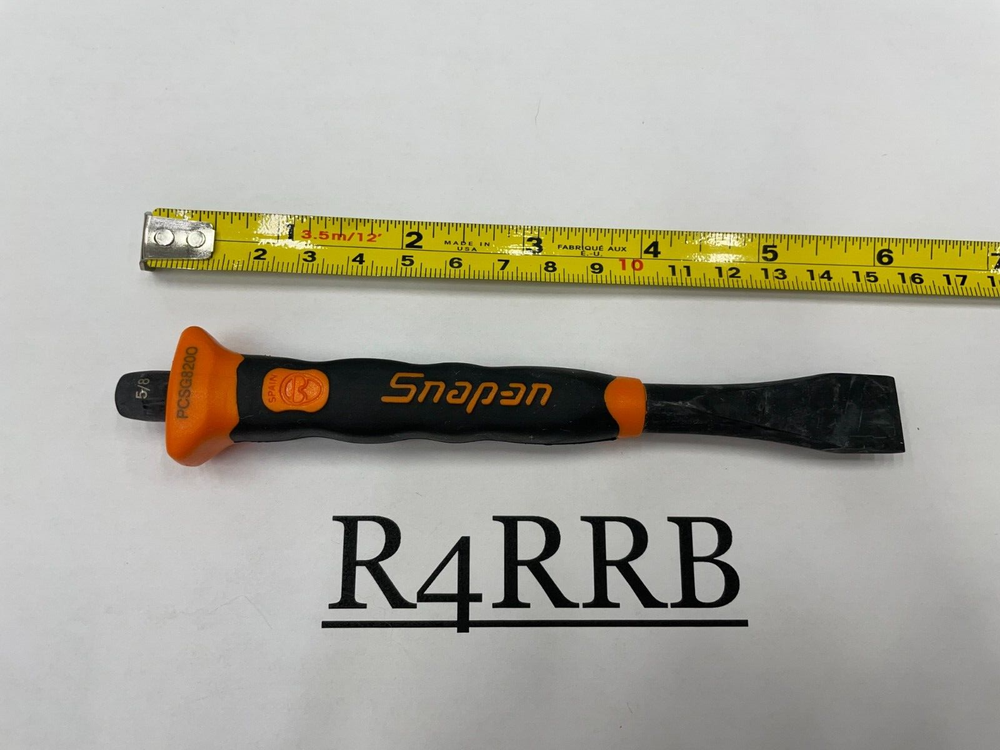 Snap-on Tools SPAIN NEW ORANGE Soft Grip 5/8" Flat Edge Chisel PCSG820O