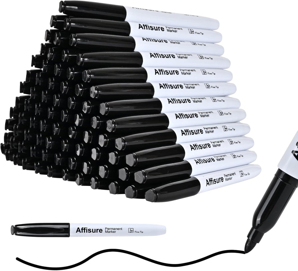 Permanent Markers, 100 Packspermanent Markers Bulk, Quick Dryingin One Second...