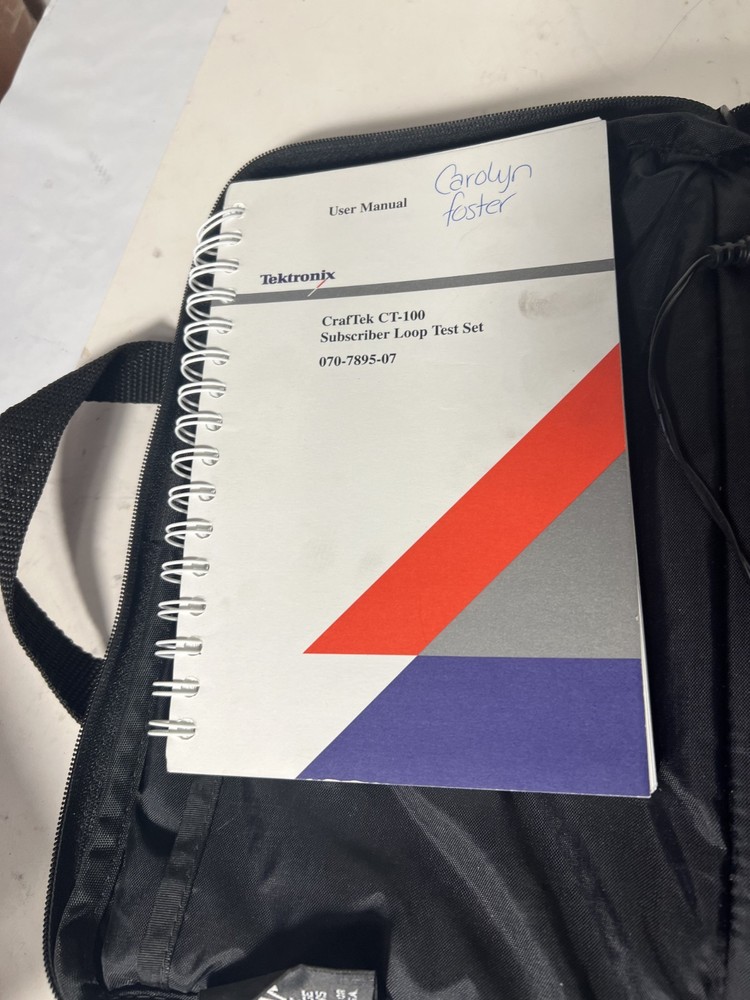 Tektronix CT100 CrafTEK Subscriber Loop Test Set CT 100 with Case Excellent cond