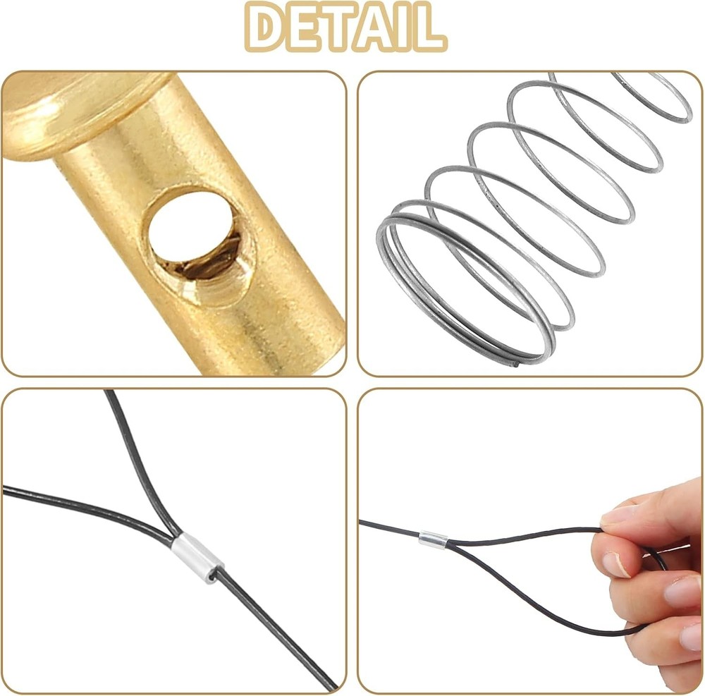 Elegant Black Spring Gate Latch Cable Pull - Versatile Home Decor Solution