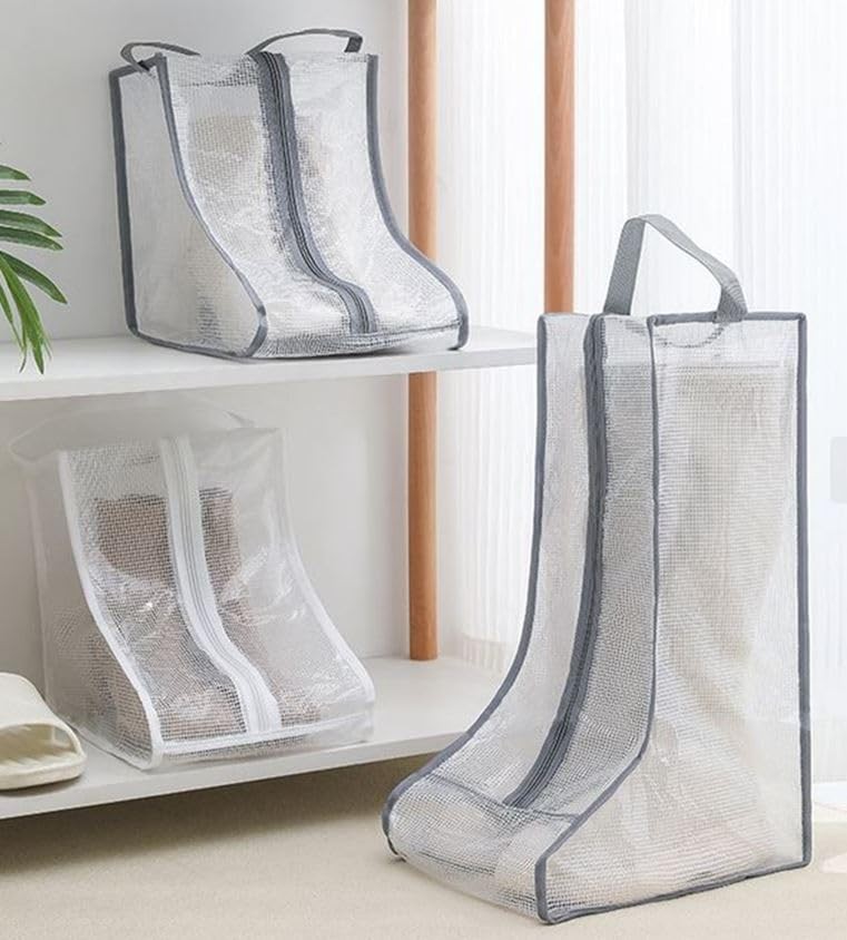 Portable 2 Pack Boots Storage, Tall Storage/Protector Tall, Grey
